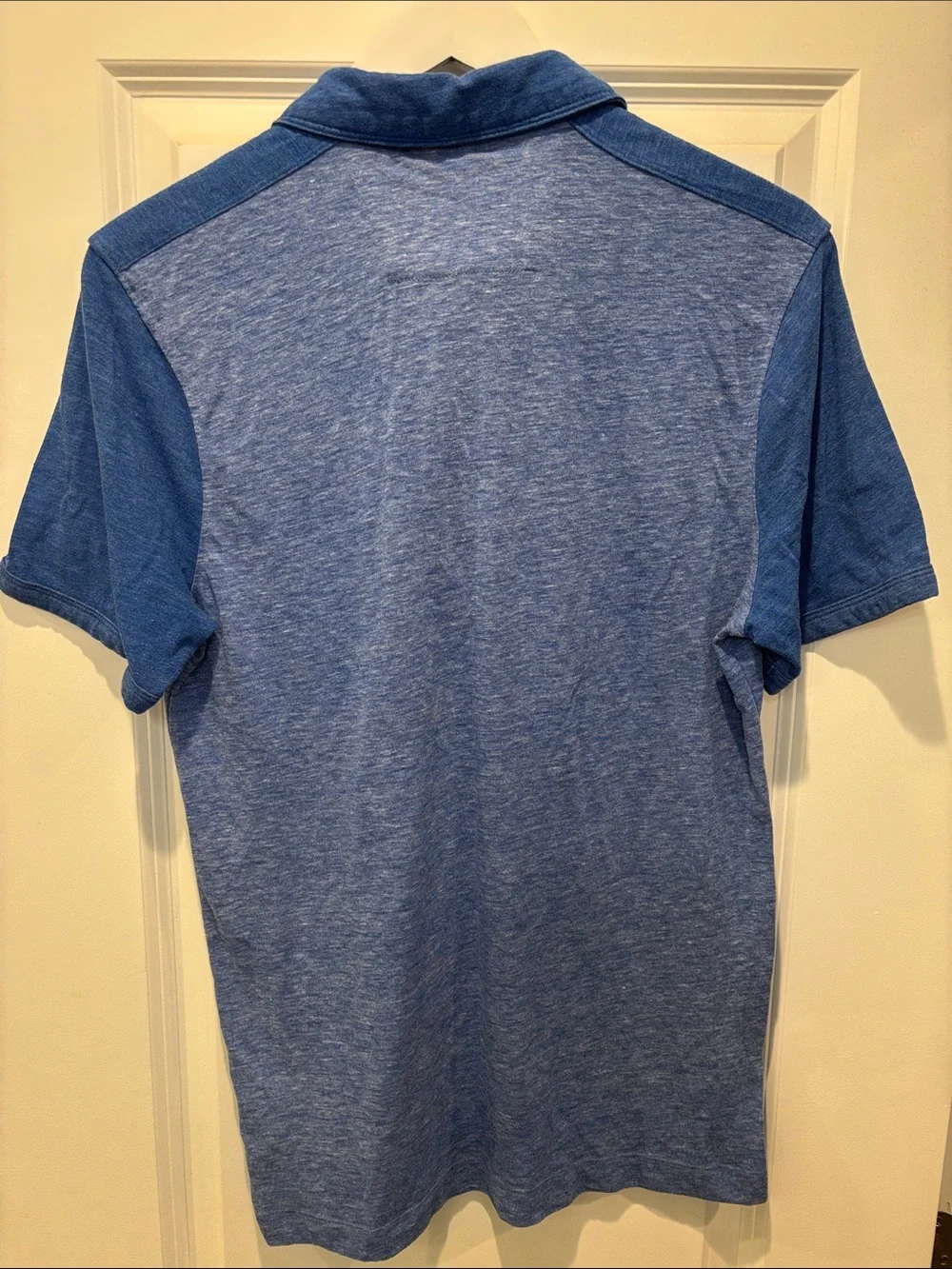 Banana Republic Men’s Heather Navy Two-Tone Polo